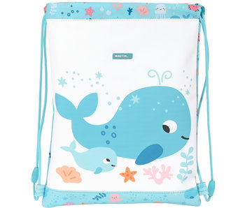 Safta Junior Gymbag Whale 34 x 26 cm Polyester