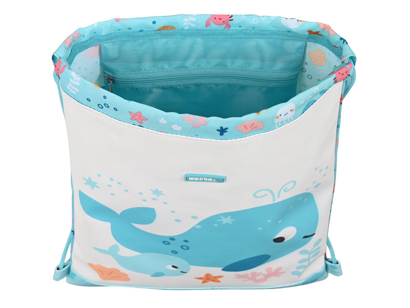 Safta Junior Gymbag, Whale - 34 x 26 cm - Polyester