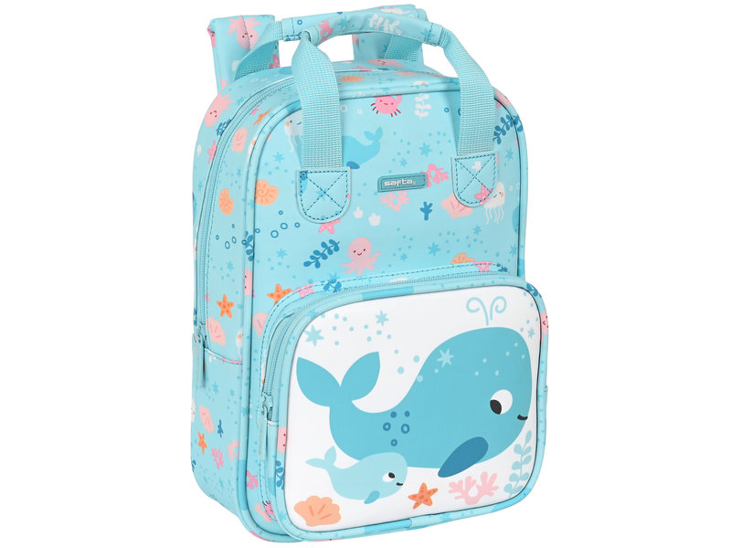 Safta Toddler backpack, Whale - 28 x 20 x 8 cm - Polyester