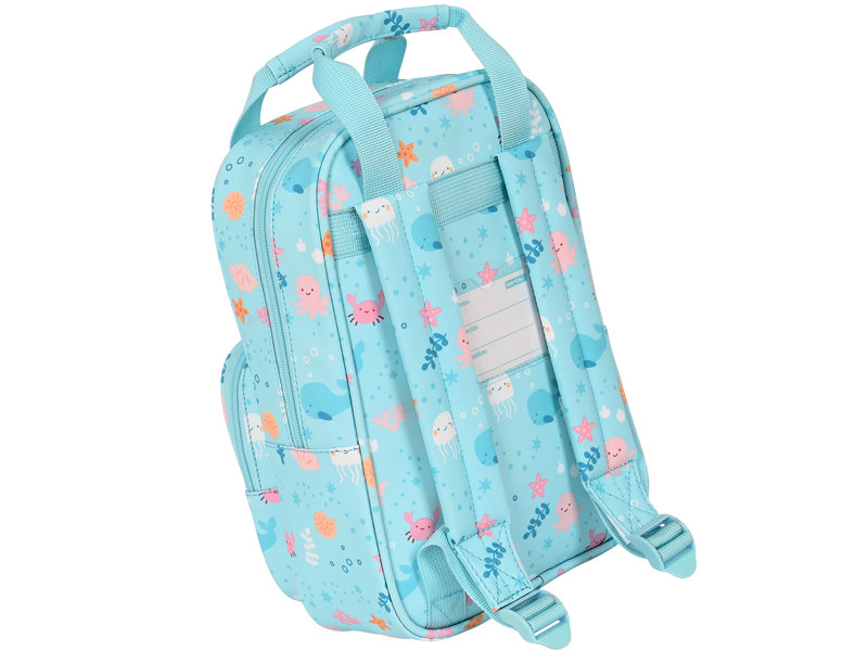 Safta Toddler backpack, Whale - 28 x 20 x 8 cm - Polyester