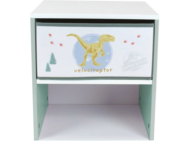 Jurassic World Bedside table, Velociraptor - 36 x 33 x 30 cm - MDF
