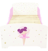 Ballerina Toddler Bed - 70 x 140cm - Multi - Including slatted base