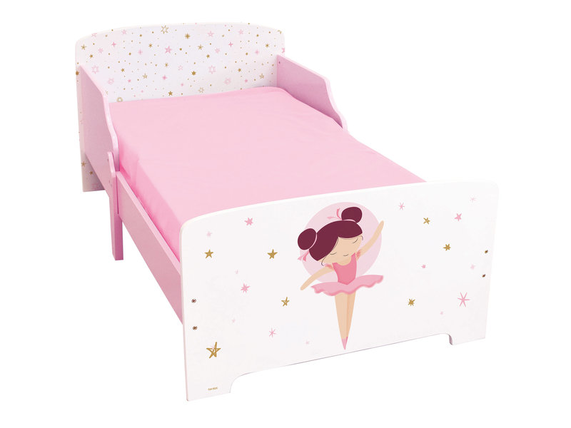 Ballerina Toddler Bed - 70 x 140cm - Multi - Including slatted base