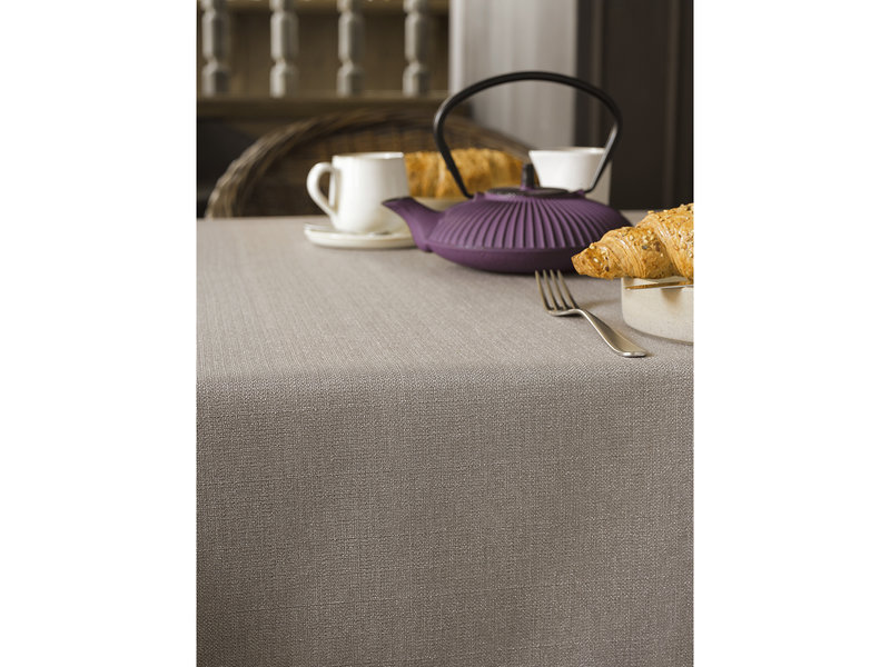 De Witte Lietaer Tablecloth Round, Gibson Taupe - Ø 170 cm - 100% Polyester