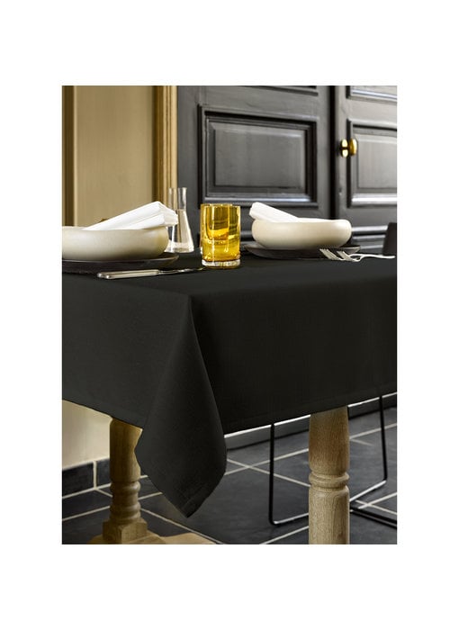 De Witte Lietaer Tablecloth Round Gibson Black Ø 210 cm Polyester