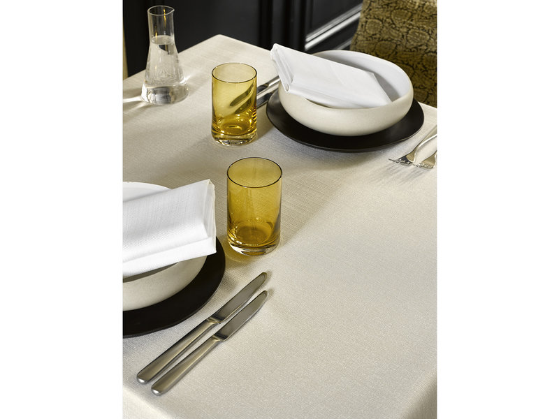 De Witte Lietaer Tablecloth Round, Gibson Beige - Ø 210 cm - 100% Polyester