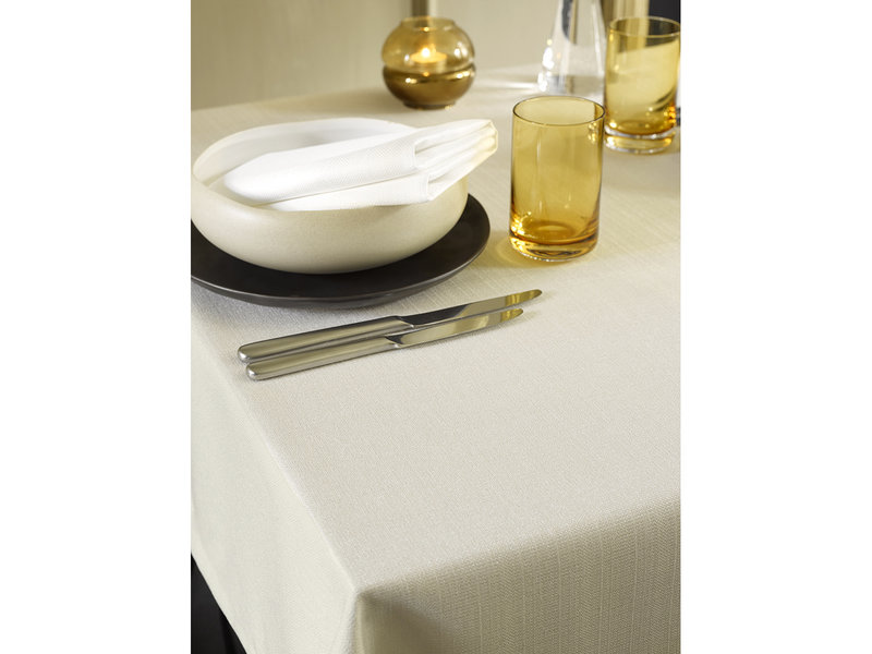 De Witte Lietaer Tablecloth Round, Gibson Beige - Ø 190 cm - 100% Polyester