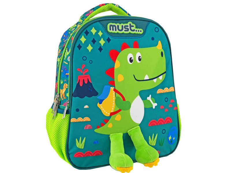 Must Rucksack Dinosaurier - 31 x 27 x 10 cm - Polyester