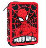 SpiderMan Filled Pencil Case, Webbed Wonder - 21 x 15 x 5 cm - 31 pcs. - Polyester