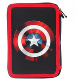 Marvel Avengers Filled Pencil Case, Captain America - 21 x 15 x 5 cm - 31 pcs. - Polyester