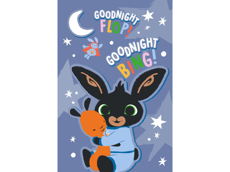 Bing Bunny Fleecedecke, Goodnight - 100 x 150 cm - Polyester