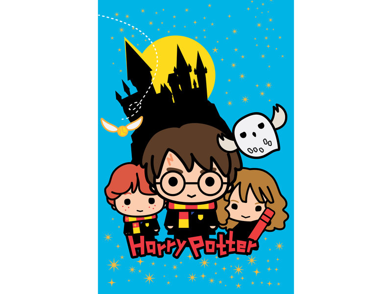 Harry Potter Fleece Blanket, Hogwarts - 100 x 150 cm - Polyester