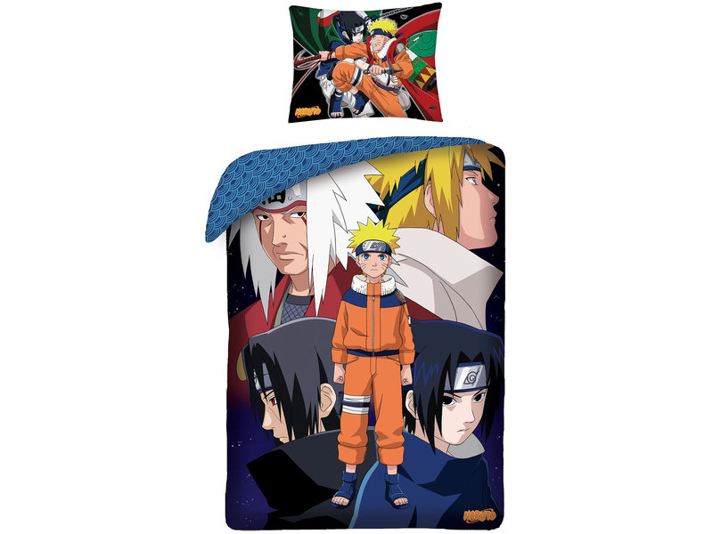 Naruto Housse de couette, Konoha - Seul - 140 x 200 + 65 x 65 cm - Coton