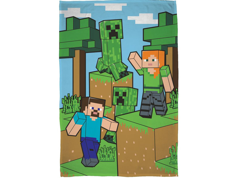 Minecraft Fleecedecke, Creeper - 100 x 150 cm - Polyester