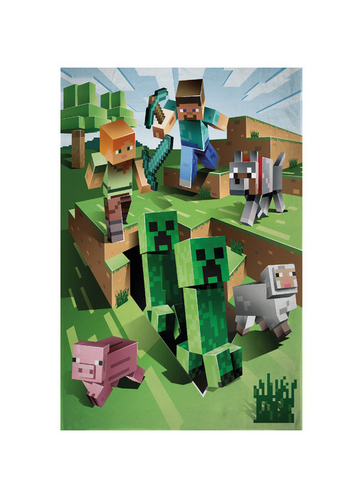 Minecraft Couverture polaire Cave Escape - 100 x 150 cm - Polyester