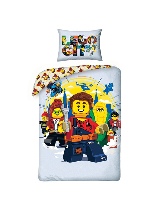 Lego City Dekbedovertrek 140 x 200 cm Katoen