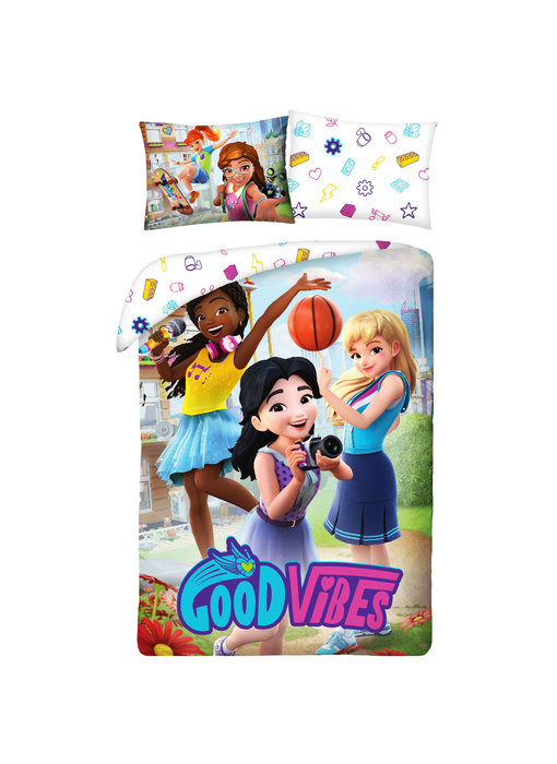 Lego Friends Duvet cover Good Vibes 140 x 200 cm Cotton