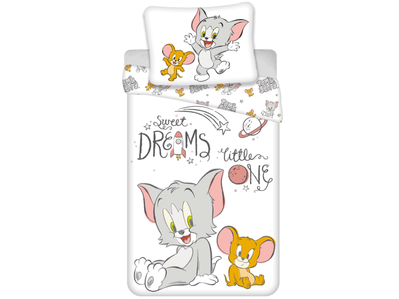 Tom and Jerry BABY Bettbezug - 135 x 100 + 40 x 60 cm - Baumwolle