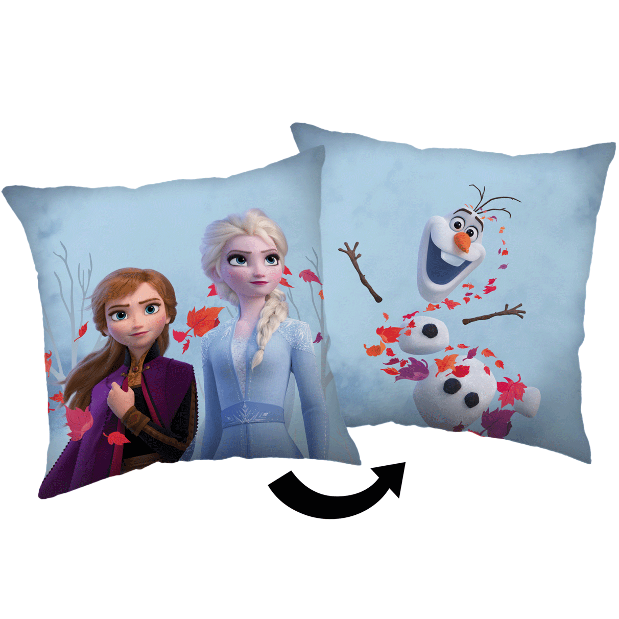 getrouwd Dag smaak Disney Frozen sierkussen Leaves - 40 x 40 cm - Polyester - SimbaShop.nl