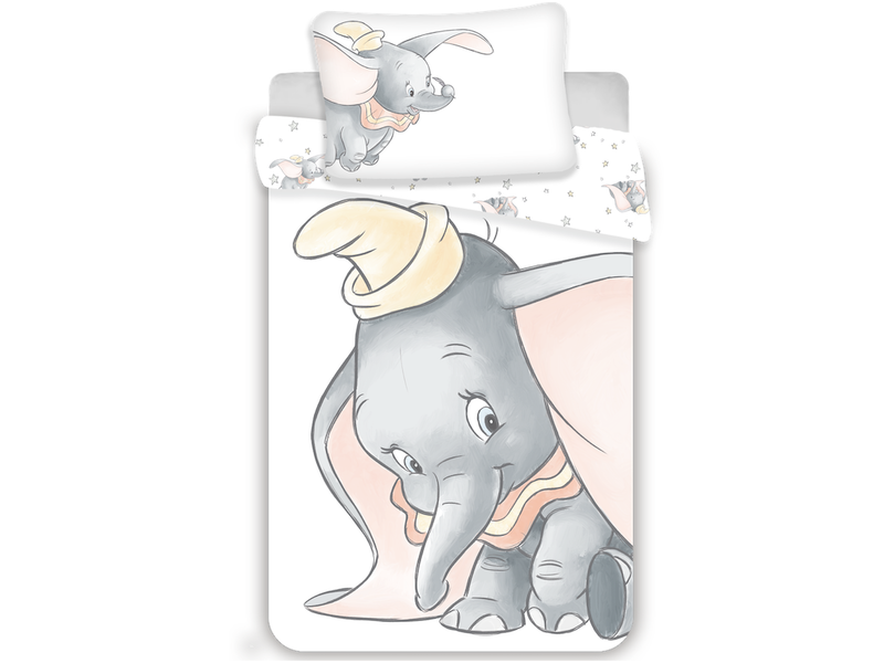 Disney Dumbo BABY Bettbezug - 135 x 100 + 40 x 60 cm - Baumwolle