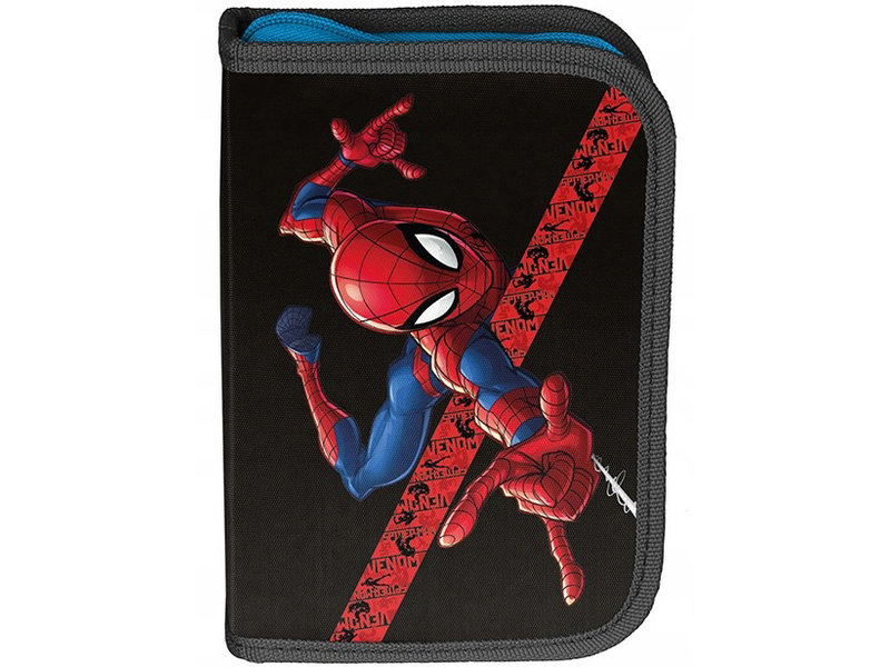 Spider-Man Filled Pencil Case, Amazing - 19.5 x 13 cm - 22 pcs. - Polyester