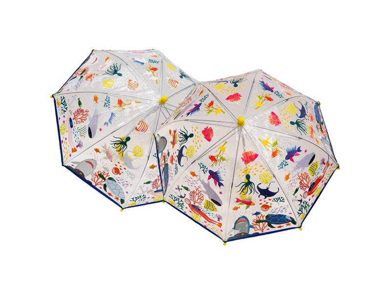Floss & Rock Parapluie Animaux de l'Océan - 66 cm x Ø 60 cm - Change de couleur