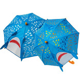 Floss & Rock Parapluie Requin - 54 cm x Ø 56 cm - Change de couleur