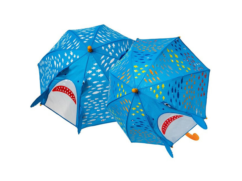 Floss & Rock Parapluie Requin - 54 cm x Ø 56 cm - Change de couleur