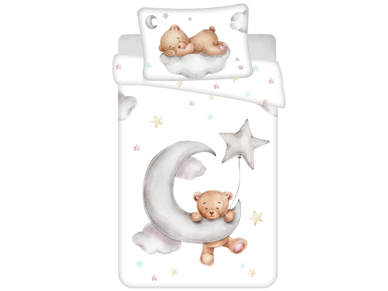 Animal Pictures BABY Bettbezug, Bär - 135 x 100 + 40 x 60 cm - Baumwolle