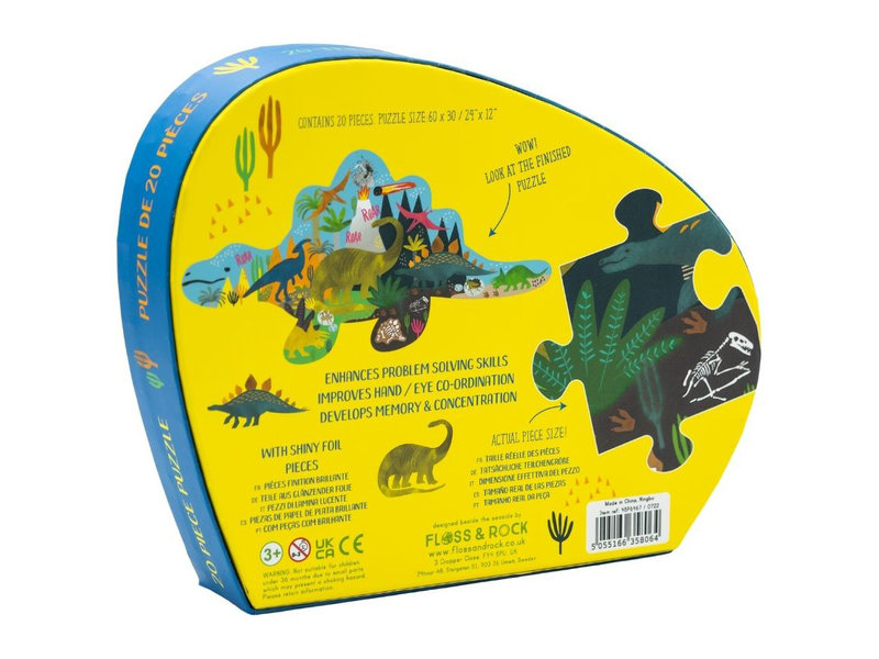 Floss & Rock Puzzle Dino - 20 pieces - 60 x 30 cm