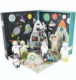 Floss & Rock Playbox , Space - 2 en 1 - 21,5 x 21,5 x 4,5 cm