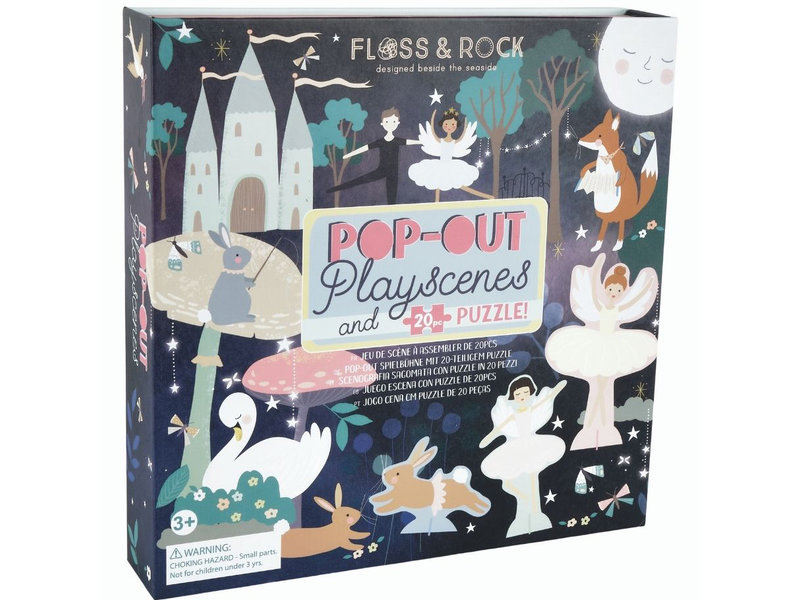 Floss & Rock Playbox Schwanensee - 2 in 1 - 21,5 x 21,5 x 4,5 cm