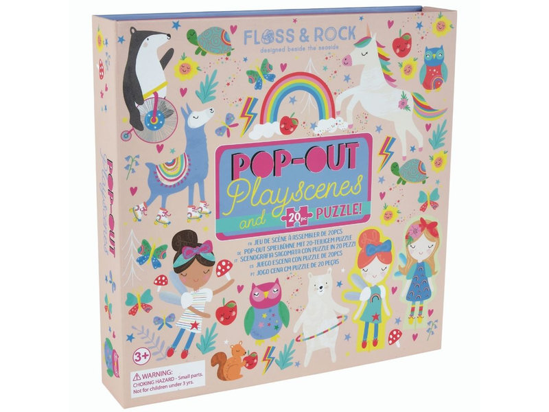 Floss & Rock Playbox, Rainbow Fairy - 2 en 1 - 21,5 x 21,5 x 4,5 cm