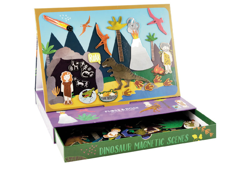Floss & Rock Magnetic Puzzle Box Dino - 22 x 30 cm