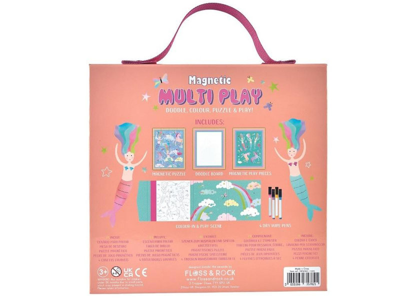 Floss & Rock Magnetic Playbox, Fantasy - 4 in 1 - 23.5 x 22.5 x 2cm