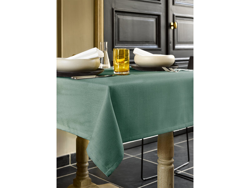 De Witte Lietaer Tablecloth Round, Laurel Green - Ø 190 cm - 100% Polyester