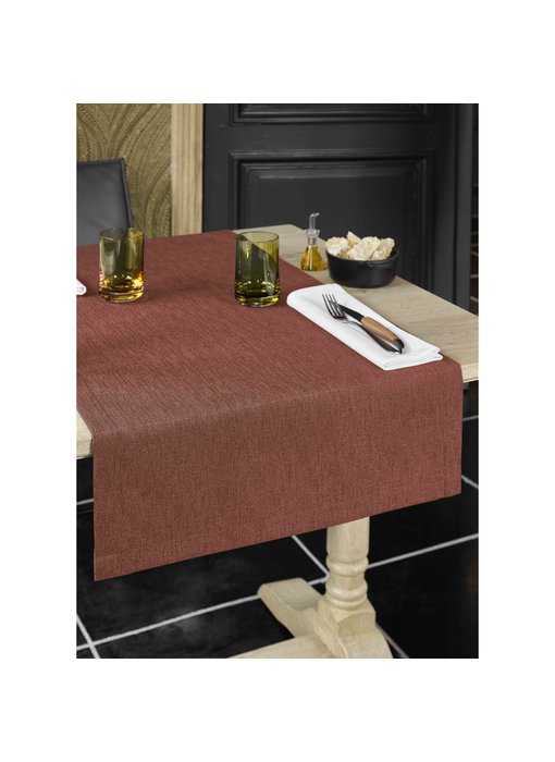 De Witte Lietaer Nappe Gibson Terracotta 145 x 360 cm Polyester