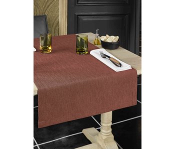 De Witte Lietaer Nappe Gibson Terracotta 145 x 310 cm Polyester