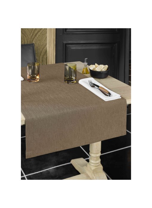 De Witte Lietaer Nappe Gibson Noyer 145 x 360 cm Polyester