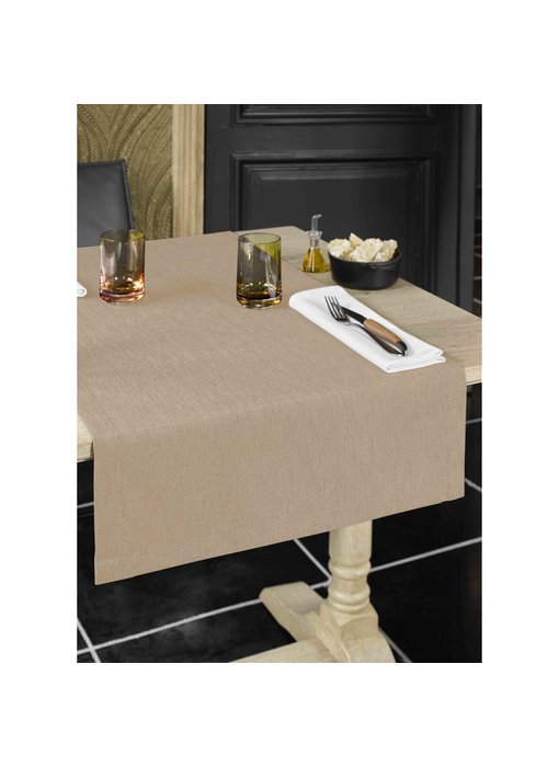 De Witte Lietaer Tablecloth Round Gibson Sand Ø 190 cm Polyester