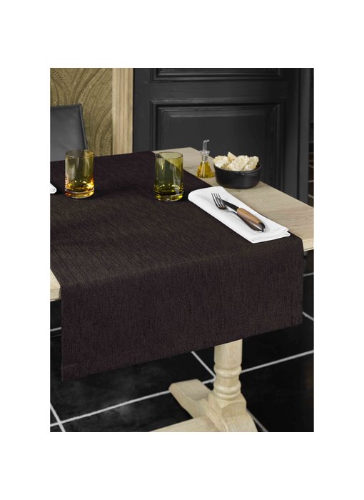 De Witte Lietaer Tablecloth Round Gibson Chocolate Ø 210 cm Polyester