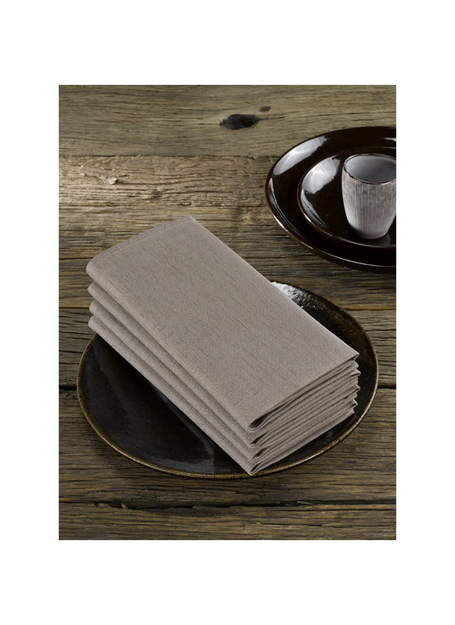 De Witte Lietaer Napkins Sonora Ash 4 pieces 50 x 50 cm Cotton