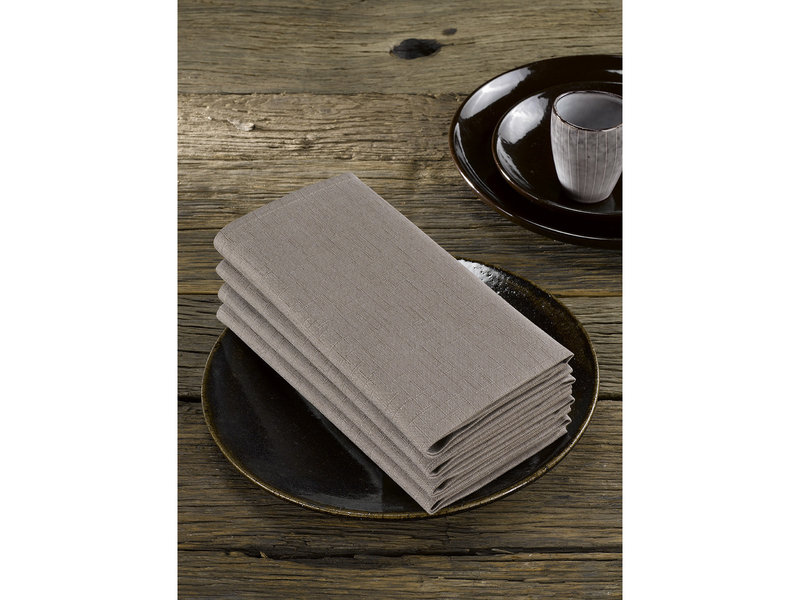De Witte Lietaer Napkins, Sonora Ash (4 pcs.) - 50 x 50 cm - 100% Cotton