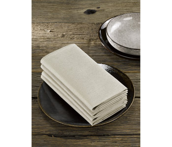 De Witte Lietaer Napkins Sonora Flint 4 pieces 50 x 50 cm Cotton