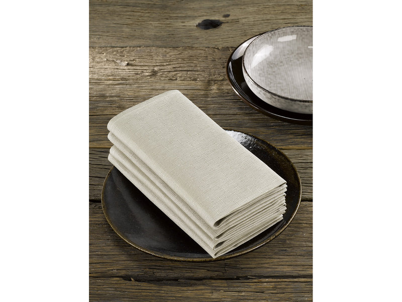 De Witte Lietaer Napkins, Sonora Flint (4 pcs.) - 50 x 50 cm - 100% Cotton