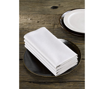 De Witte Lietaer Napkins Sonora Pearl white 4 pieces 50 x 50 cm Cotton