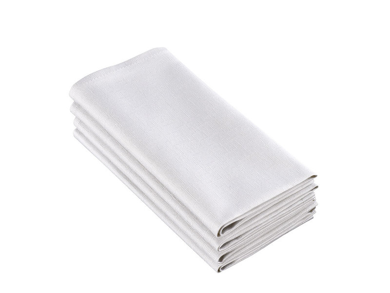 De Witte Lietaer Napkins, Sonora Pearl White (4 pcs.) - 50 x 50 cm - 100% Cotton