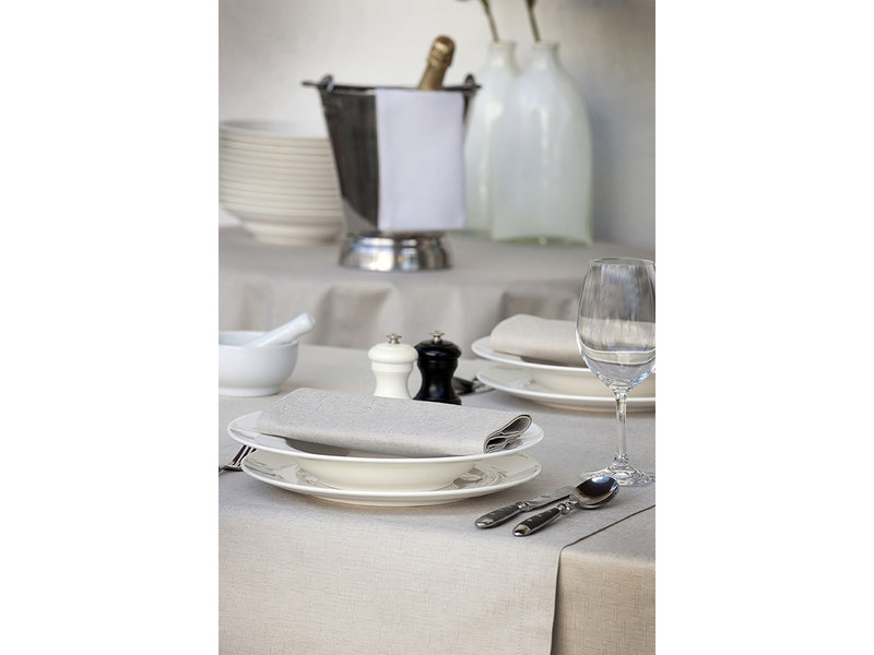 De Witte Lietaer Tablecloth, Sonora Pearl White - 160 x 360 cm - 100% Cotton