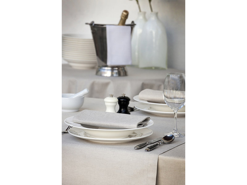 De Witte Lietaer Tablecloth, Sonora Pearl grey- 160 x 310 cm - 100% Cotton