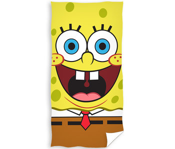 SpongeBob Beach towel Face 70 x 140 cm Cotton